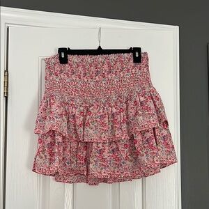 Entro Pink White Skater Mini Skirt